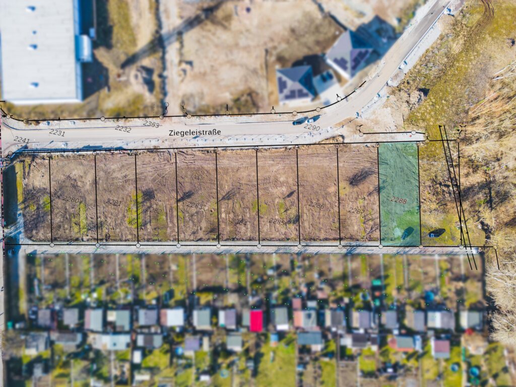 Markierte Grundstücksfläche von Barleben - Grundstück-Nr. 28